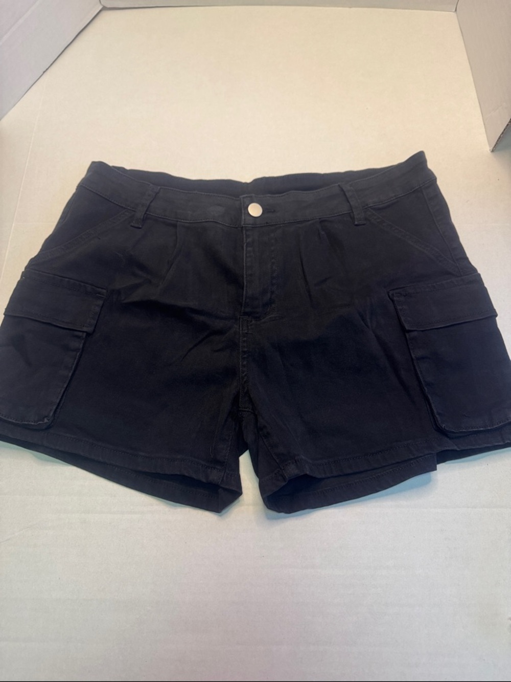 Black Women's Cargo Shorts - Classic Utility Style